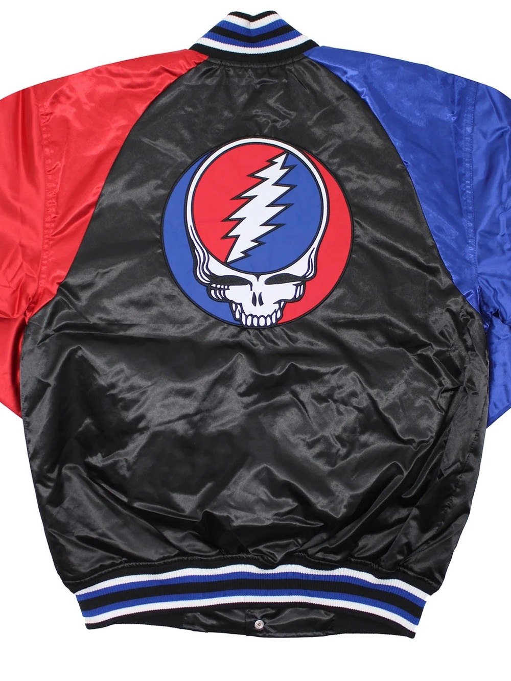 Grateful Dead Black Jacket with Red and Blue Sleeves